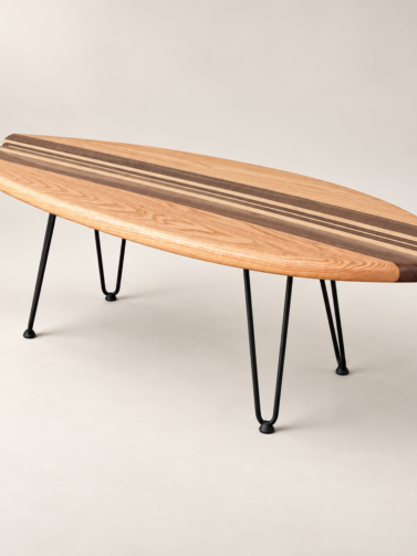 Cardiff Walnut & Oak Surfboard Coffee Table